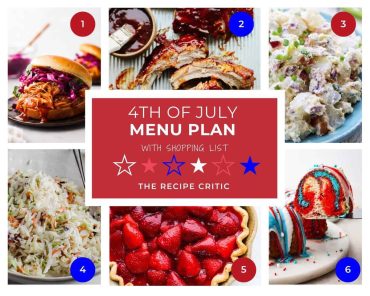 4th of July Menu Plan