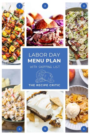 Labor Day Menu Plan