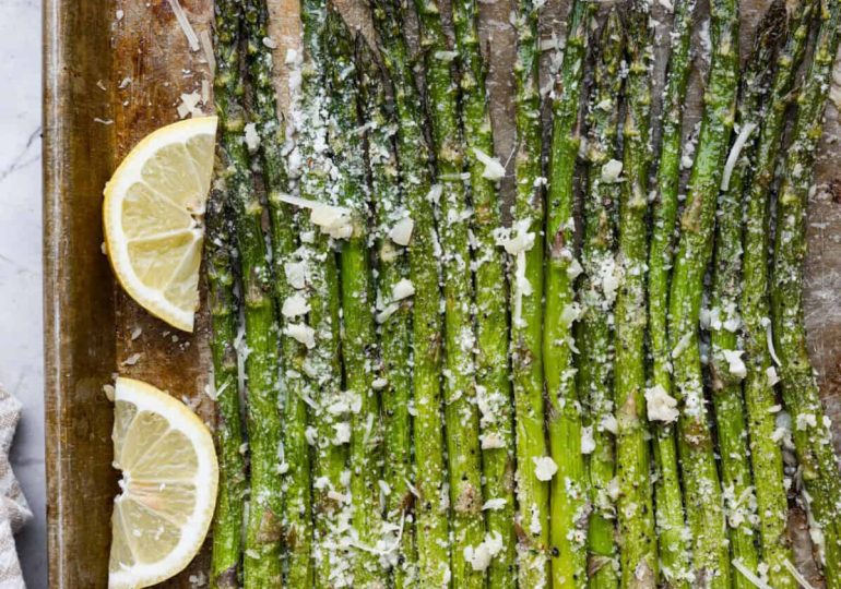 Roasted Lemon Parmesan Garlic Asparagus