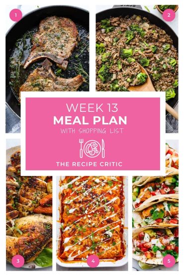 Weekly Meal Plan #13