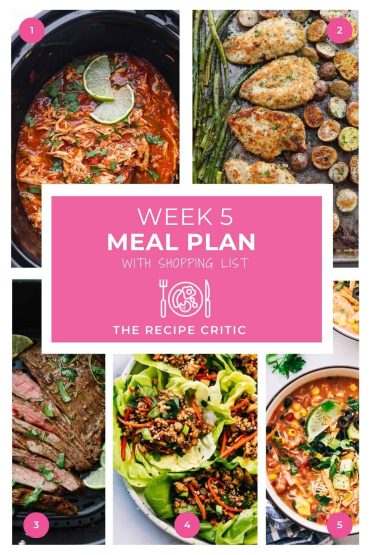 Weekly Meal Plan #5