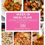 Weekly Meal Plan #19: Slow Cooker Meals