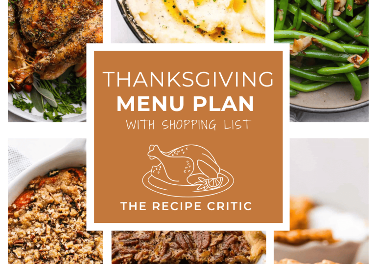 Thanksgiving Menu Plan