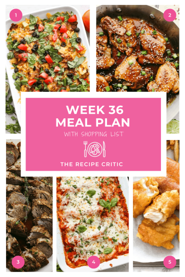 Weekly Meal Plan #36