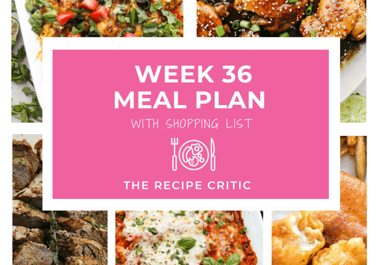 Weekly Meal Plan #36