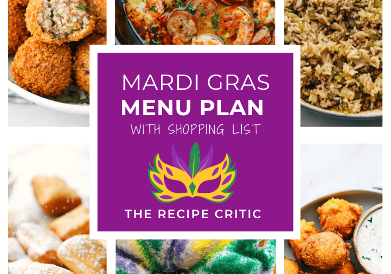 Mardi Gras Menu Plan