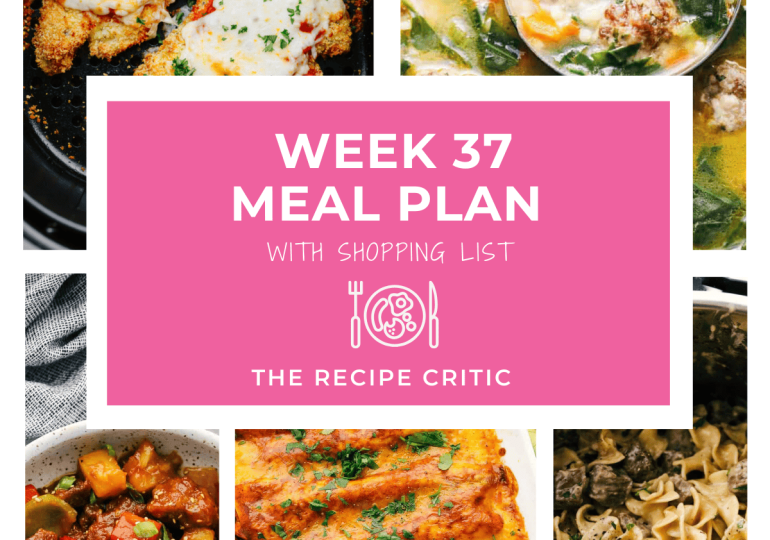 Weekly Meal Plan #37