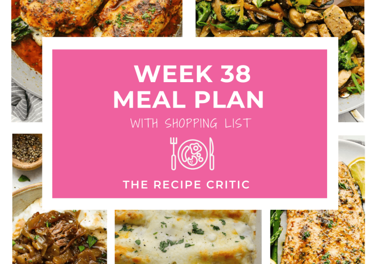 Weekly Meal Plan #38