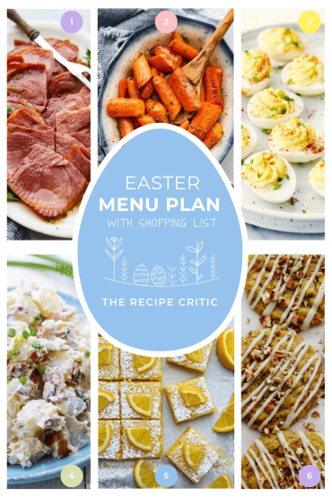 Easter Dinner Menu Plan