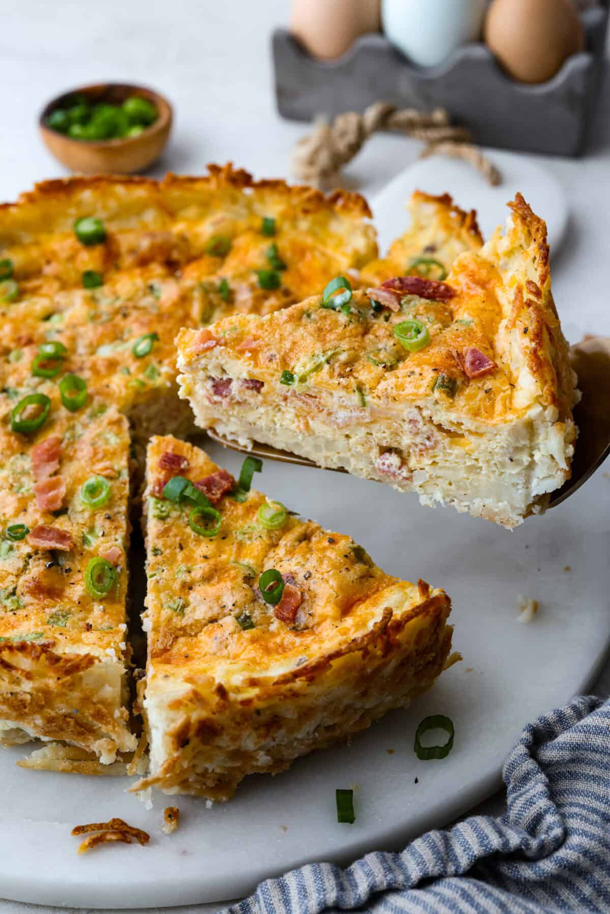 Hash Brown Crust Quiche