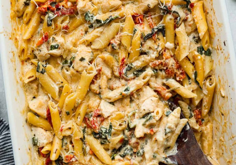 Tuscan Chicken Pasta Bake