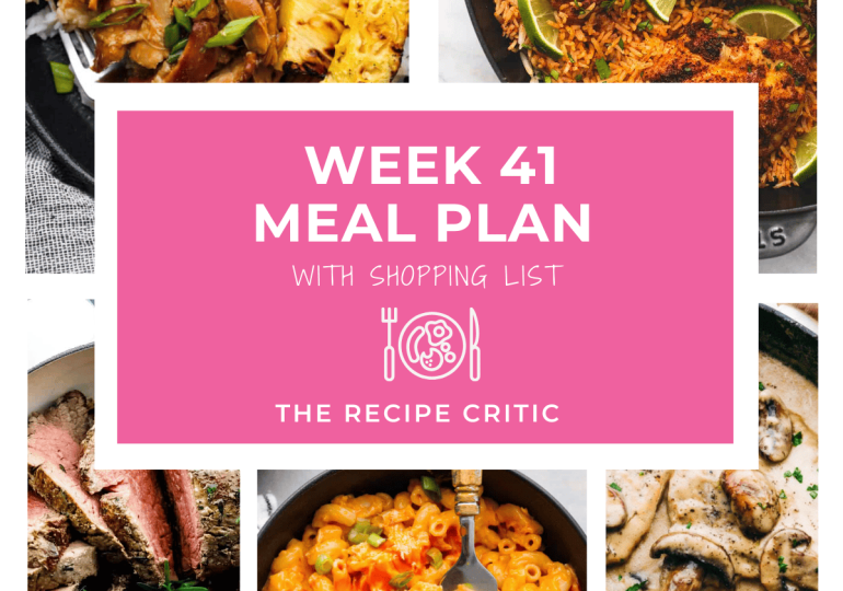 Weekly Meal Plan #41
