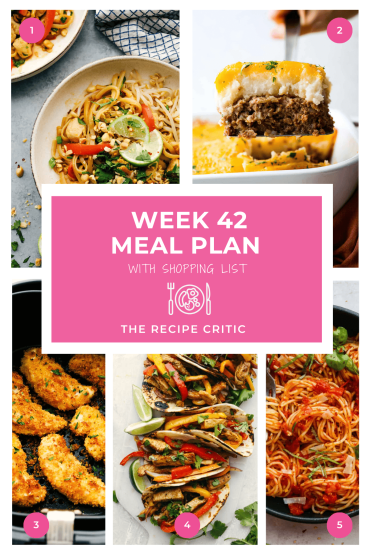 Weekly Meal Plan #42