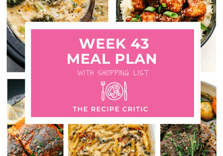 Weekly Meal Plan #43