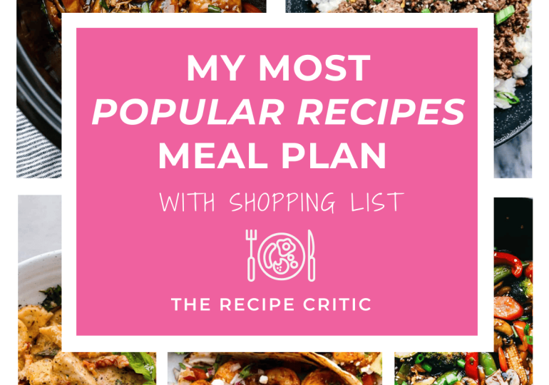 My Most Popular Recipes Meal PlanÂ 