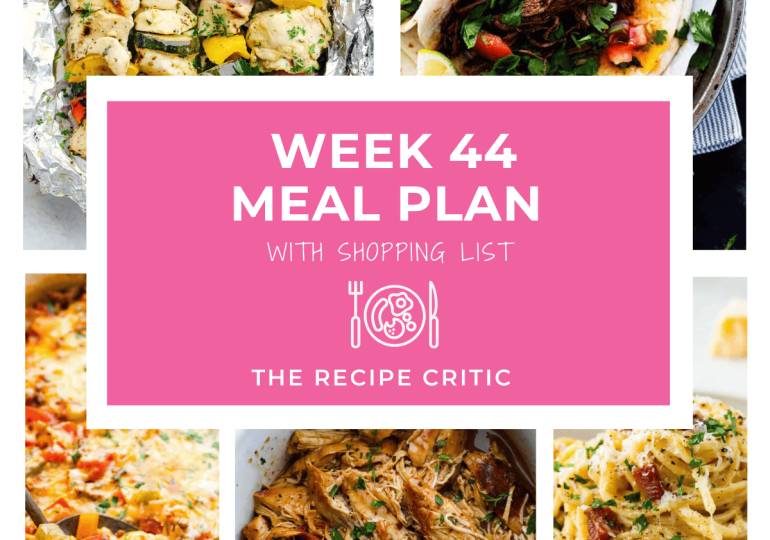 Weekly Meal Plan #44