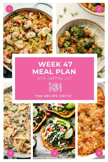 Weekly Meal Plan #47