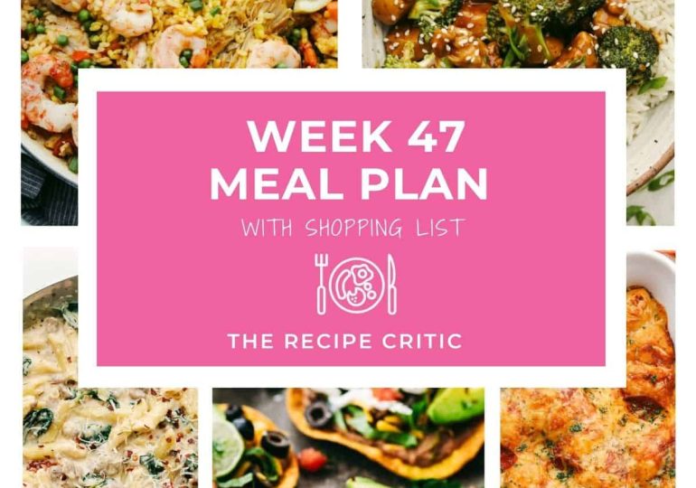 Weekly Meal Plan #47