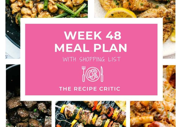 Weekly Meal Plan #48