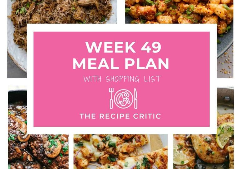Weekly Meal Plan #49