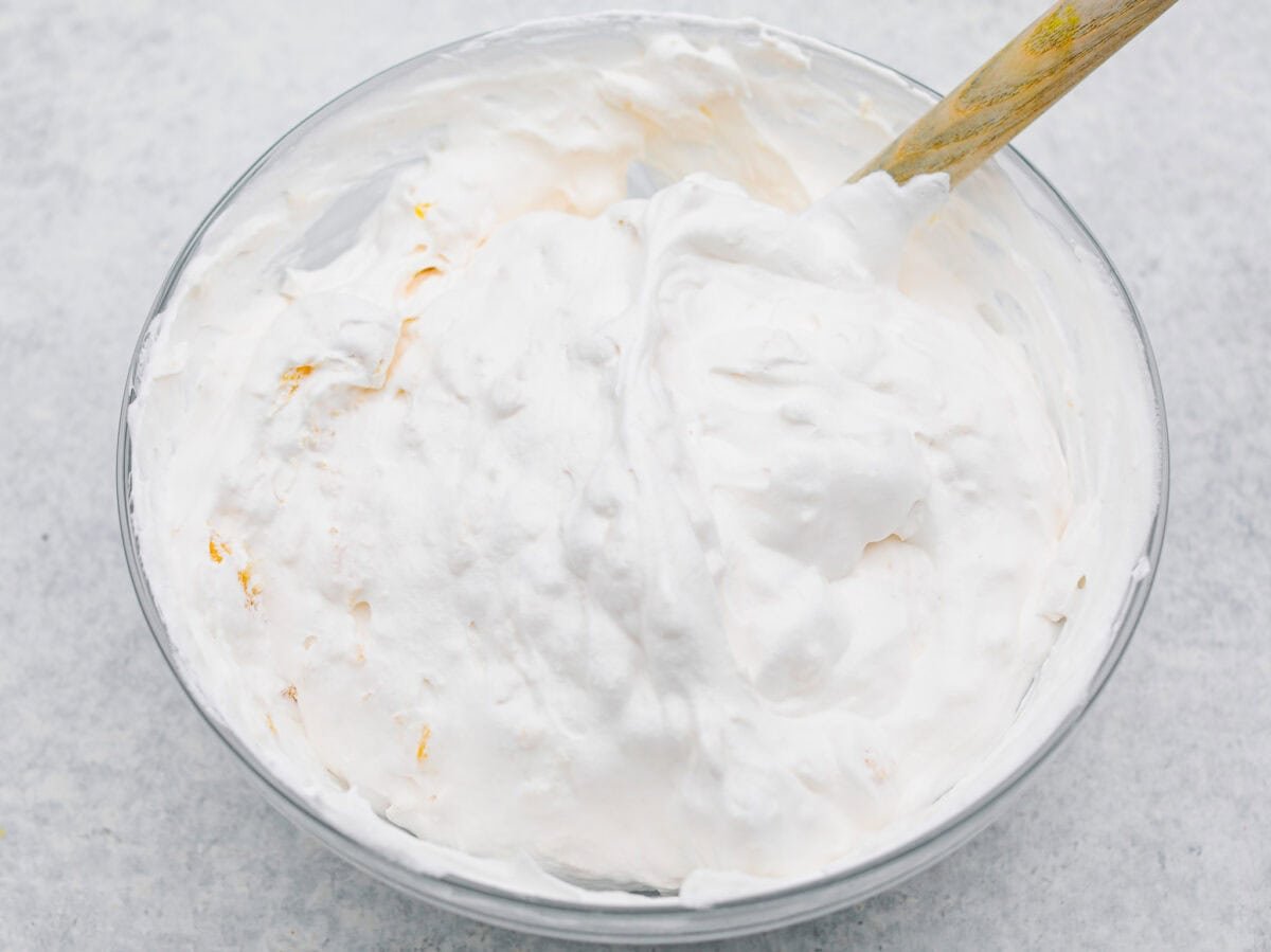 Pineapple added to the whipped topping. 