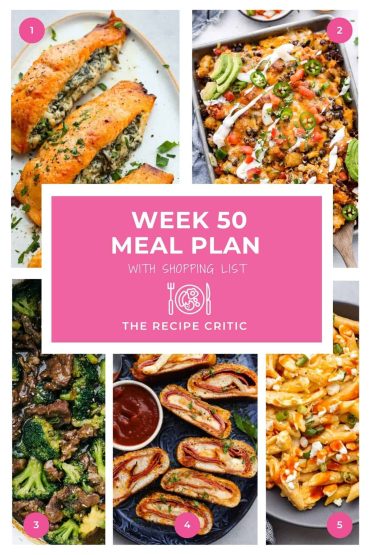 Weekly Meal Plan #50