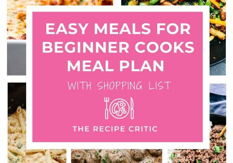 Easy Meals for Beginner Cooks Meal Plan