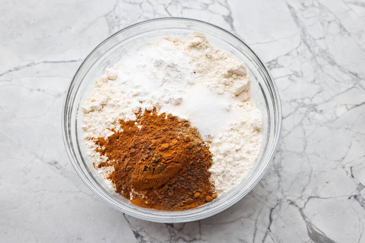 Bowl of dry ingredients.