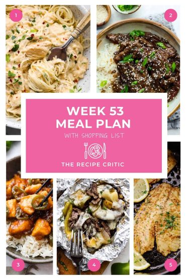 Weekly Meal Plan #53