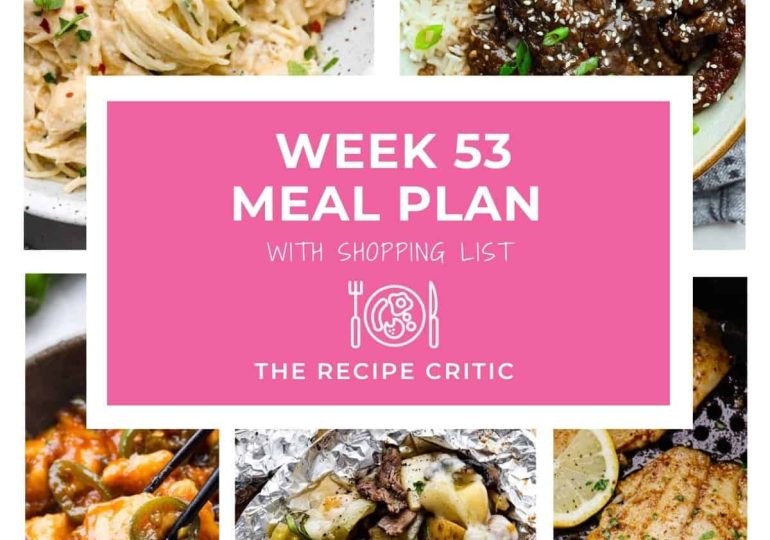 Weekly Meal Plan #53