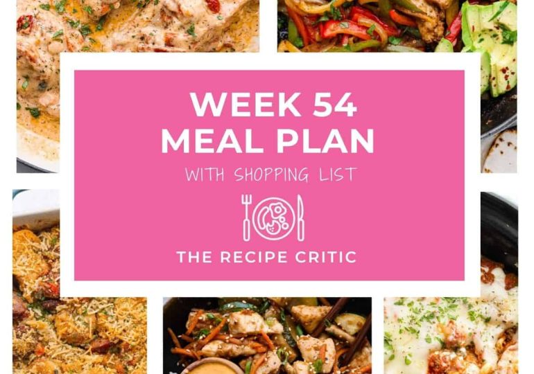 Weekly Meal Plan #54