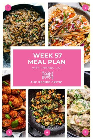 Weekly Meal Plan #57