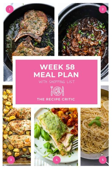 Weekly Meal Plan #58