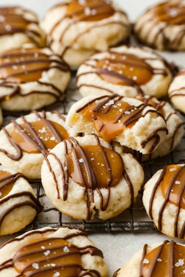 Twix Thumbprint Cookies