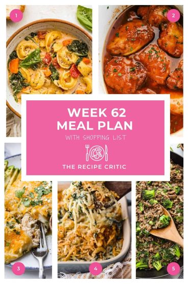 Weekly Meal Plan #62