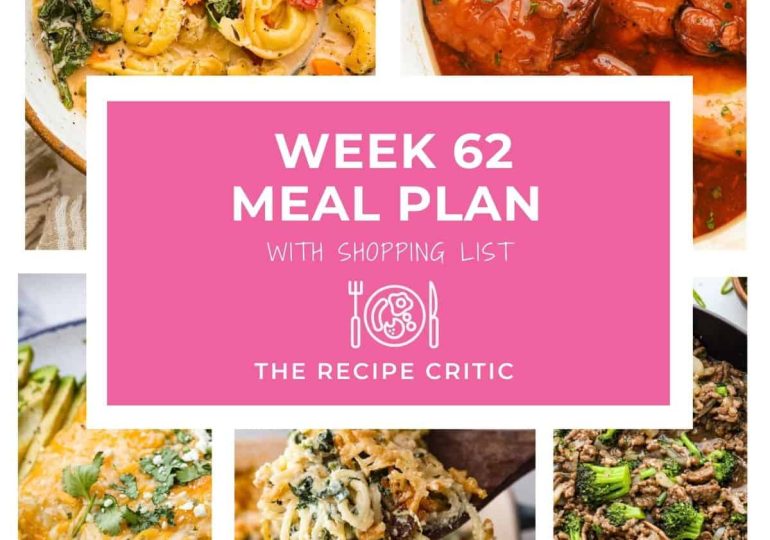 Weekly Meal Plan #62