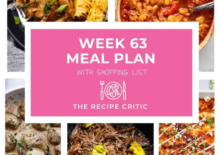 Weekly Meal Plan #63