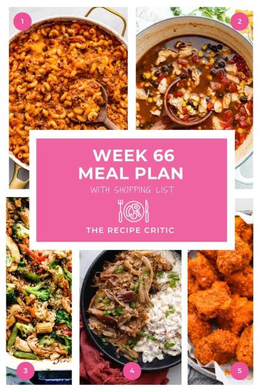 Weekly Meal Plan #66