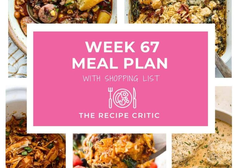 Weekly Meal Plan #67