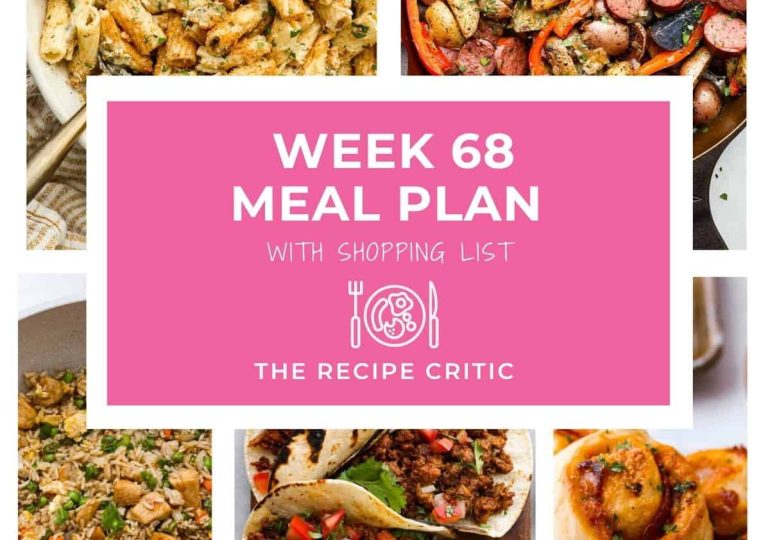 Weekly Meal Plan #68