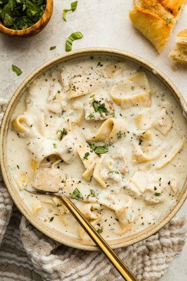Creamy Chicken Alfredo Soup