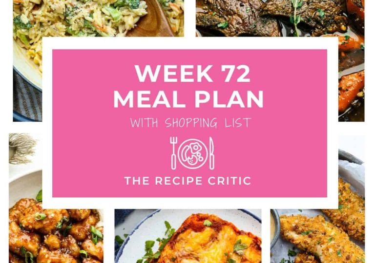 Weekly Meal Plan #72