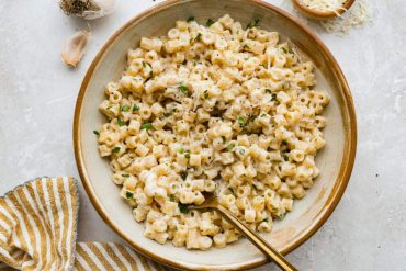 Creamy Garlic Ditalini Pasta