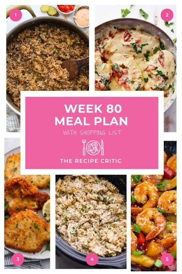Weekly Meal Plan #80
