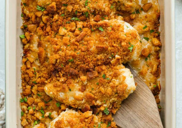 Caesar Chicken Bake (5 Ingredients)