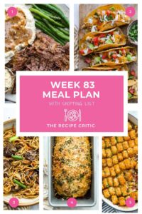 Weekly Meal Plan #83