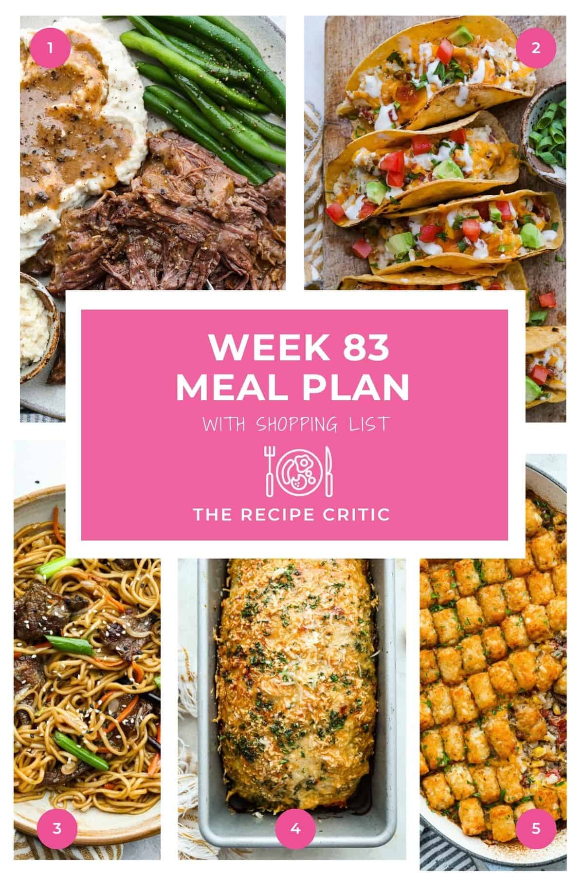 Another week, another lineup of simple, delicious dinners to make life a little easier. Everything in this meal plan is quick, doable, and totally worth adding to your rotation. Collage of the hero images of the recipes that are in this weeks meal plan.