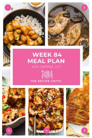 Weekly Meal Plan #84