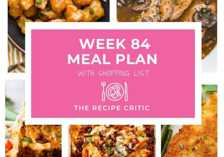 Weekly Meal Plan #84