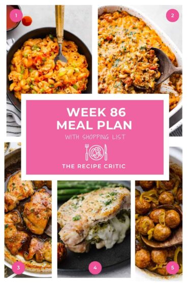 Weekly Meal Plan #86
